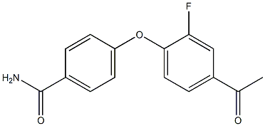 4-(4-acetyl-2-fluorophenoxy)benzamide Struktur