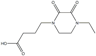 4-(4-ethyl-2,3-dioxopiperazin-1-yl)butanoic acid Structure