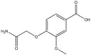4-(carbamoylmethoxy)-3-methoxybenzoic acid Struktur