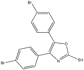 4,5-bis(4-bromophenyl)-1,3-oxazole-2-thiol Struktur
