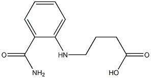 4-[(2-carbamoylphenyl)amino]butanoic acid Structure