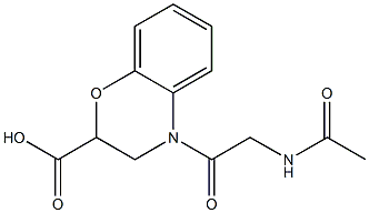 4-[(acetylamino)acetyl]-3,4-dihydro-2H-1,4-benzoxazine-2-carboxylic acid