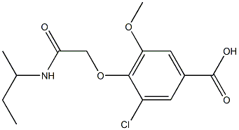 4-[(butan-2-ylcarbamoyl)methoxy]-3-chloro-5-methoxybenzoic acid Structure
