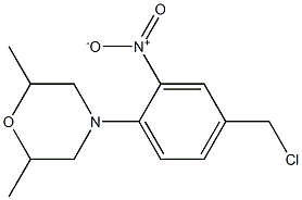 4-[4-(chloromethyl)-2-nitrophenyl]-2,6-dimethylmorpholine Struktur