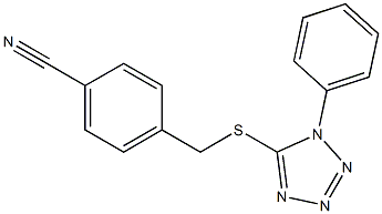 4-{[(1-phenyl-1H-1,2,3,4-tetrazol-5-yl)sulfanyl]methyl}benzonitrile Structure