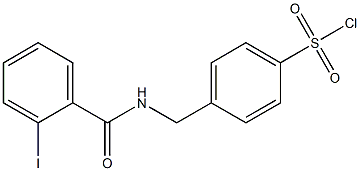 4-{[(2-iodophenyl)formamido]methyl}benzene-1-sulfonyl chloride Struktur
