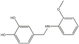 4-{[(2-methoxyphenyl)amino]methyl}benzene-1,2-diol Struktur
