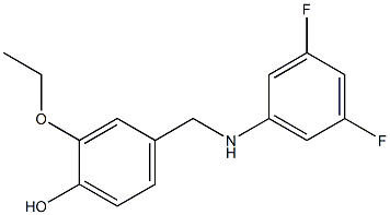 4-{[(3,5-difluorophenyl)amino]methyl}-2-ethoxyphenol Struktur
