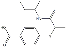 4-{[1-(pentan-2-ylcarbamoyl)ethyl]sulfanyl}benzoic acid Struktur