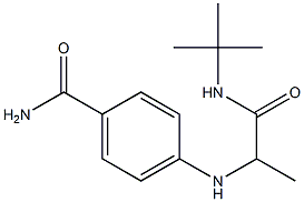 4-{[1-(tert-butylcarbamoyl)ethyl]amino}benzamide Struktur