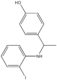 4-{1-[(2-iodophenyl)amino]ethyl}phenol Struktur