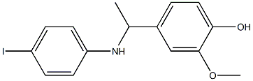 4-{1-[(4-iodophenyl)amino]ethyl}-2-methoxyphenol Struktur