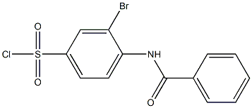 4-benzamido-3-bromobenzene-1-sulfonyl chloride Struktur