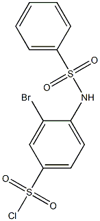 4-benzenesulfonamido-3-bromobenzene-1-sulfonyl chloride Struktur