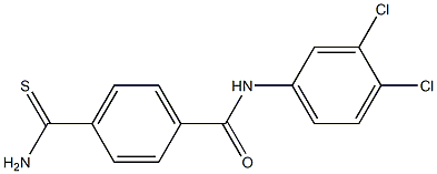 4-carbamothioyl-N-(3,4-dichlorophenyl)benzamide Structure