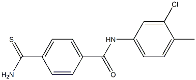 4-carbamothioyl-N-(3-chloro-4-methylphenyl)benzamide Structure