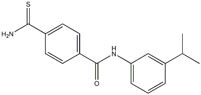 4-carbamothioyl-N-[3-(propan-2-yl)phenyl]benzamide 化学構造式