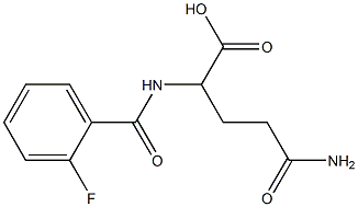 4-carbamoyl-2-[(2-fluorophenyl)formamido]butanoic acid Structure