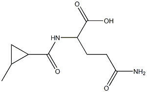 4-carbamoyl-2-[(2-methylcyclopropyl)formamido]butanoic acid 结构式