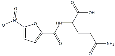 4-carbamoyl-2-[(5-nitrofuran-2-yl)formamido]butanoic acid Struktur