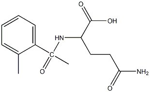 4-carbamoyl-2-[1-(2-methylphenyl)acetamido]butanoic acid Struktur