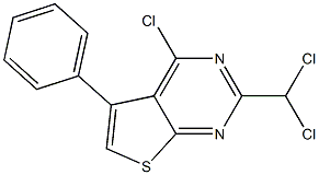 4-chloro-2-(dichloromethyl)-5-phenylthieno[2,3-d]pyrimidine,,结构式