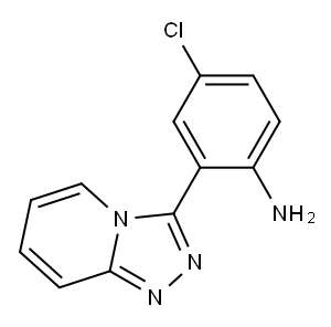 4-chloro-2-[1,2,4]triazolo[4,3-a]pyridin-3-ylaniline,,结构式