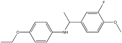 4-ethoxy-N-[1-(3-fluoro-4-methoxyphenyl)ethyl]aniline Struktur