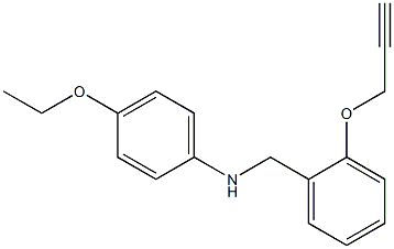 4-ethoxy-N-{[2-(prop-2-yn-1-yloxy)phenyl]methyl}aniline Struktur