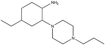 4-ethyl-2-(4-propylpiperazin-1-yl)cyclohexanamine Structure
