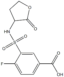4-fluoro-3-[(2-oxooxolan-3-yl)sulfamoyl]benzoic acid Structure