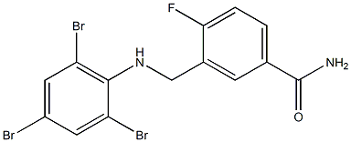 4-fluoro-3-{[(2,4,6-tribromophenyl)amino]methyl}benzamide