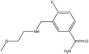 4-fluoro-3-{[(2-methoxyethyl)amino]methyl}benzamide 结构式