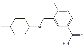 4-fluoro-3-{[(4-methylcyclohexyl)amino]methyl}benzamide Struktur