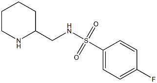 4-fluoro-N-(piperidin-2-ylmethyl)benzene-1-sulfonamide Structure