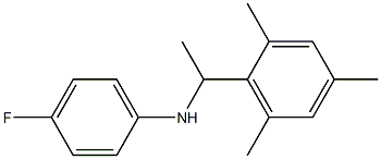 4-fluoro-N-[1-(2,4,6-trimethylphenyl)ethyl]aniline Struktur