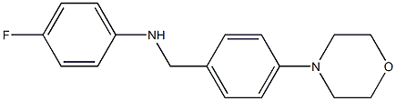 4-fluoro-N-{[4-(morpholin-4-yl)phenyl]methyl}aniline Struktur