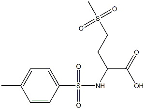 4-methanesulfonyl-2-[(4-methylbenzene)sulfonamido]butanoic acid 化学構造式