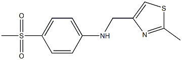4-methanesulfonyl-N-[(2-methyl-1,3-thiazol-4-yl)methyl]aniline Struktur