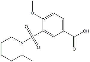 4-methoxy-3-[(2-methylpiperidine-1-)sulfonyl]benzoic acid Struktur