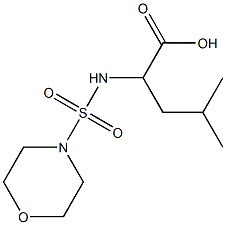 4-methyl-2-[(morpholine-4-sulfonyl)amino]pentanoic acid Struktur