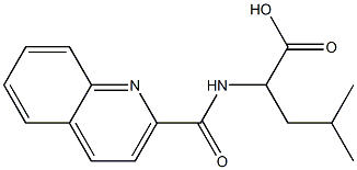 4-methyl-2-[(quinolin-2-ylcarbonyl)amino]pentanoic acid Struktur