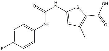 5-({[(4-fluorophenyl)amino]carbonyl}amino)-3-methylthiophene-2-carboxylic acid|