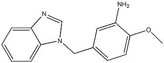 5-(1H-1,3-benzodiazol-1-ylmethyl)-2-methoxyaniline Struktur