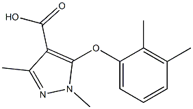 5-(2,3-dimethylphenoxy)-1,3-dimethyl-1H-pyrazole-4-carboxylic acid Structure