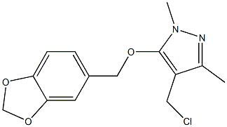 5-(2H-1,3-benzodioxol-5-ylmethoxy)-4-(chloromethyl)-1,3-dimethyl-1H-pyrazole