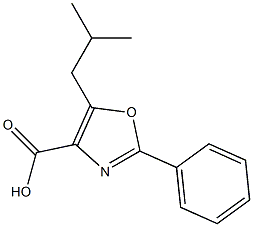 5-(2-methylpropyl)-2-phenyl-1,3-oxazole-4-carboxylic acid Structure