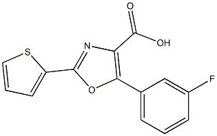 5-(3-fluorophenyl)-2-(thiophen-2-yl)-1,3-oxazole-4-carboxylic acid Struktur