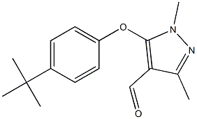 5-(4-tert-butylphenoxy)-1,3-dimethyl-1H-pyrazole-4-carbaldehyde Structure