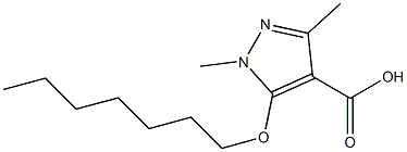 5-(heptyloxy)-1,3-dimethyl-1H-pyrazole-4-carboxylic acid 结构式